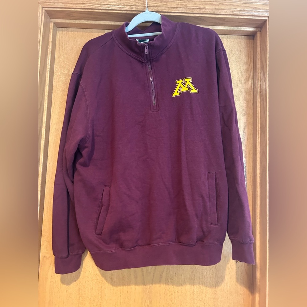 Unisex Stadium Athletics Burgundy Zip-Up Sweater